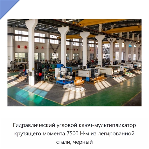 Гидравлический угловой ключ-мультипликатор крутящего момента 7500 Н·м из легированной стали, черный