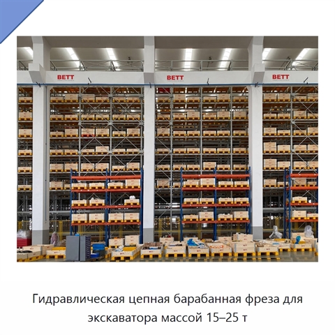 Гидравлическая цепная барабанная фреза для экскаватора массой 15–25 т