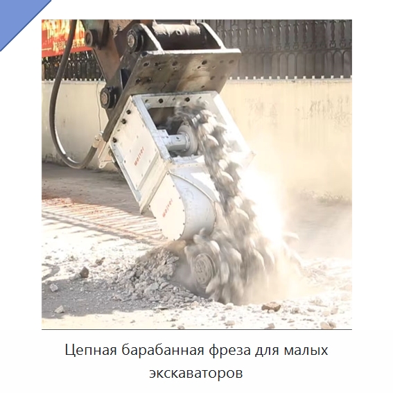 Цепная барабанная фреза для малых экскаваторов — Запчасти для строительной техники