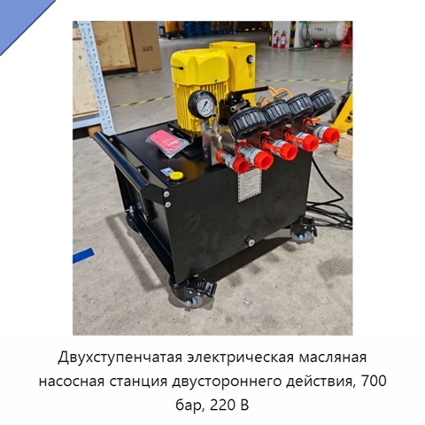 Двухступенчатая электрическая масляная насосная станция двустороннего действия, 700 бар, 220 В