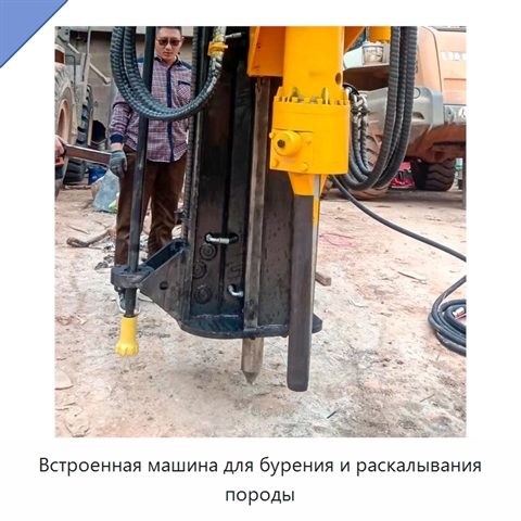 Встроенная машина для бурения и раскалывания породы