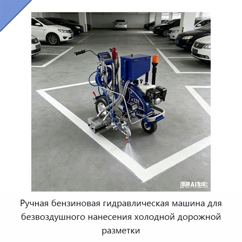 Ручная бензиновая гидравлическая машина для безвоздушного нанесения холодной дорожной разметки