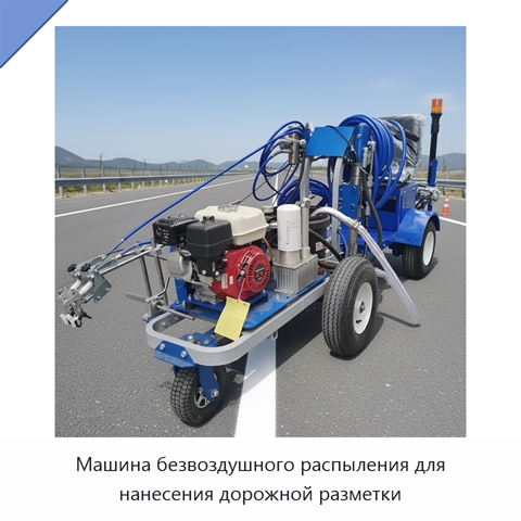 Машина безвоздушного распыления для нанесения дорожной разметки