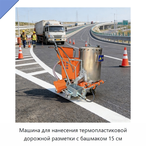 Машина для нанесения термопластиковой дорожной разметки с башмаком 15 см