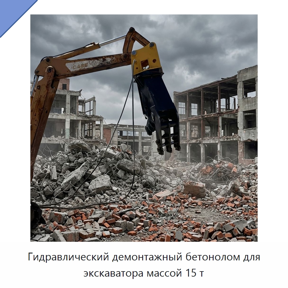 Гидравлический демонтажный бетонолом для экскаватора массой 15 т — Навесное оборудование для строительной техники