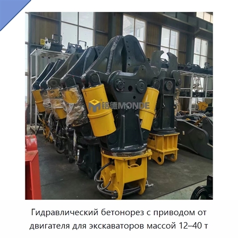 Гидравлический бетонорез с приводом от двигателя для экскаваторов массой 12–40 т