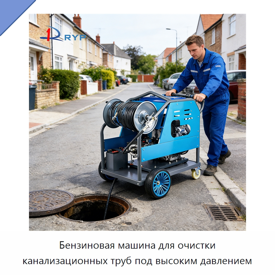 Бензиновая машина для очистки канализационных труб под высоким давлением — Аппараты высокого давления