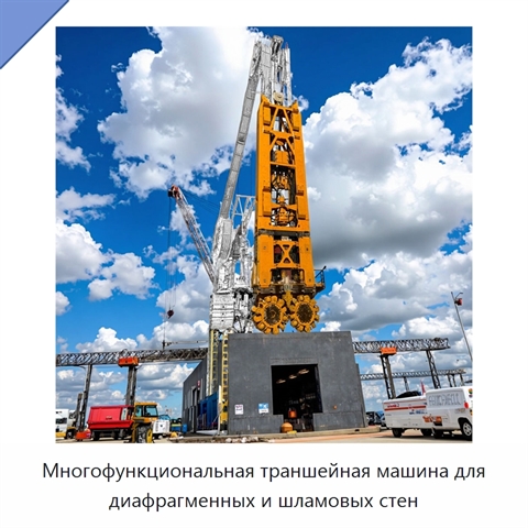 Многофункциональная траншейная машина для диафрагменных и шламовых стен