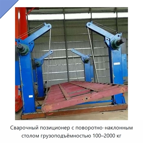 Сварочный позиционер с поворотно-наклонным столом грузоподъёмностью 100–2000 кг