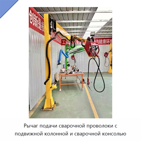 Рычаг подачи сварочной проволоки с подвижной колонной и сварочной консолью