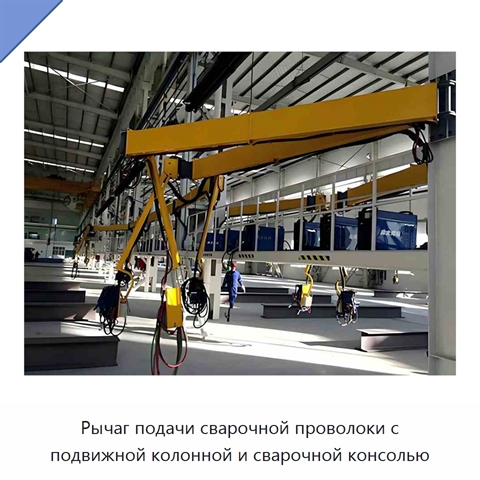 Рычаг подачи сварочной проволоки с подвижной колонной и сварочной консолью