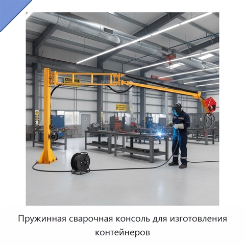 Пружинная сварочная консоль для изготовления контейнеров