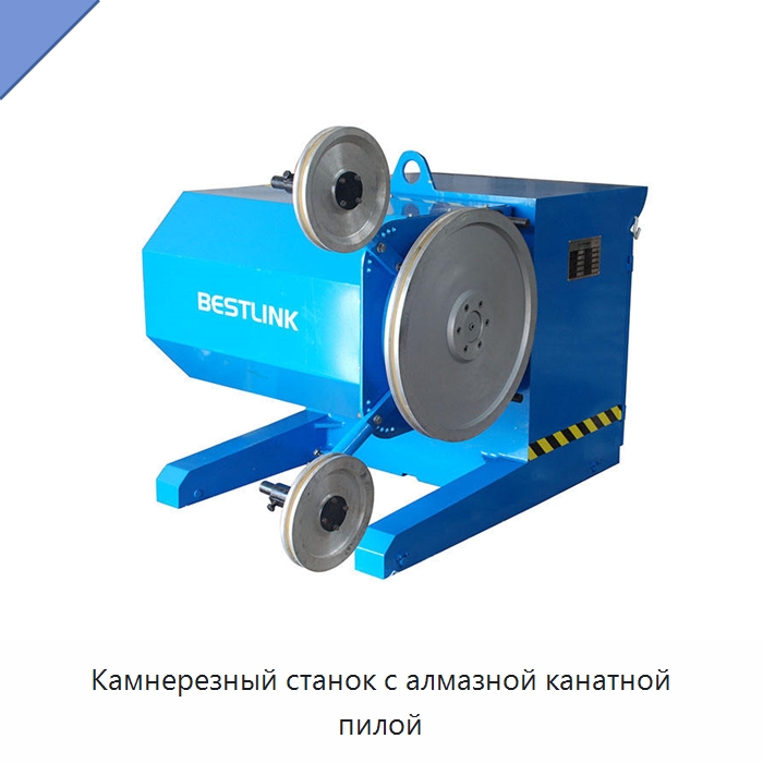 Камнерезный станок с алмазной канатной пилой — Оборудование для обработки камня