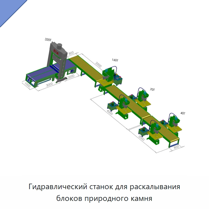 Гидравлический станок для раскалывания блоков природного камня — Оборудование для обработки камня