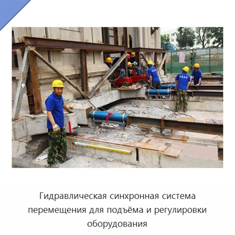 Гидравлическая синхронная система перемещения для подъёма и регулировки оборудования