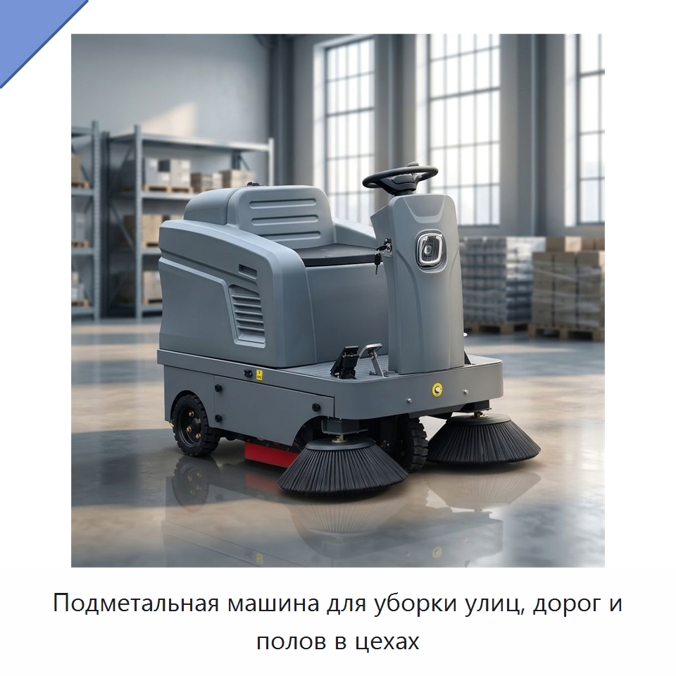 Подметальная машина для уборки улиц, дорог и полов в цехах — Подметальные машины