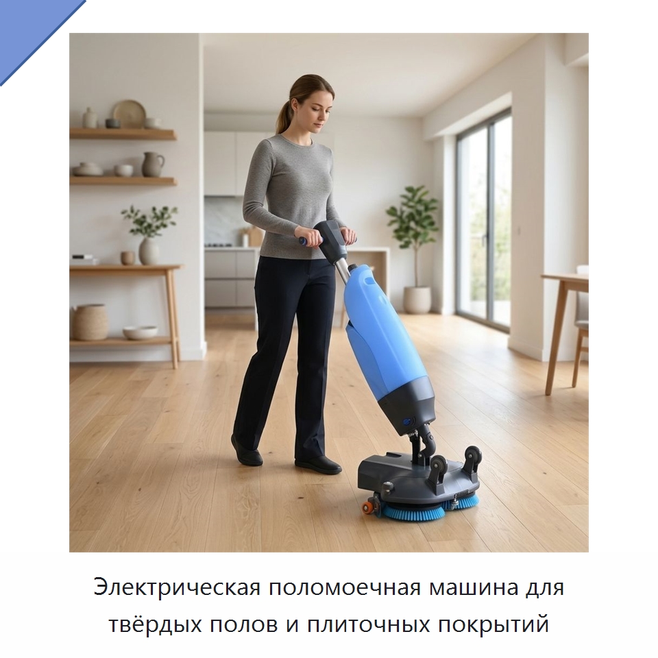 Электрическая поломоечная машина для твёрдых полов и плиточных покрытий