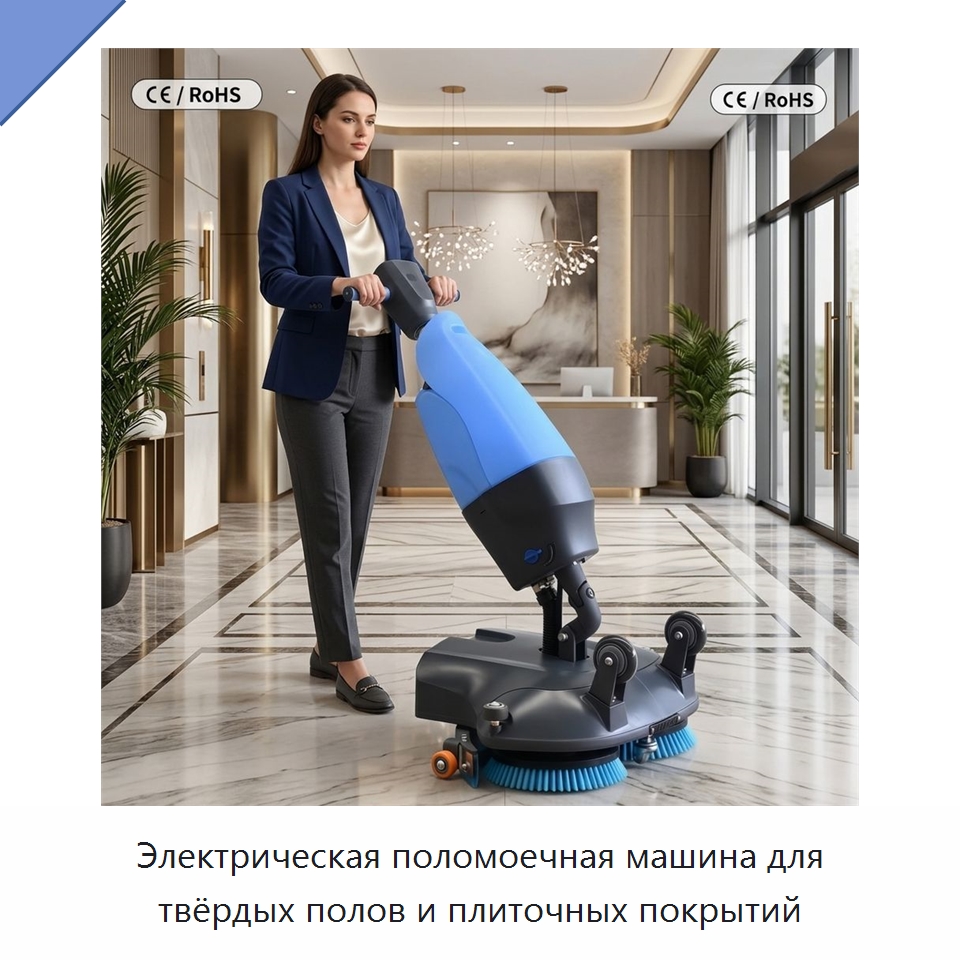 Электрическая поломоечная машина для твёрдых полов и плиточных покрытий