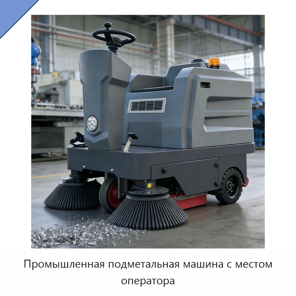Промышленная подметальная машина с местом оператора — Подметальные машины