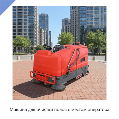Машина для очистки полов с местом оператора
