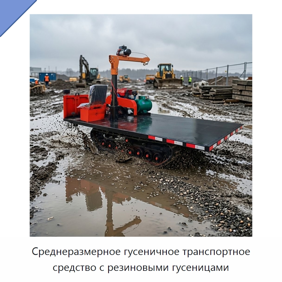 Среднеразмерное гусеничное транспортное средство с резиновыми гусеницами — Специальная строительная техника