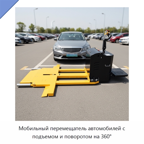 Мобильный перемещатель автомобилей с подъемом и поворотом на 360°