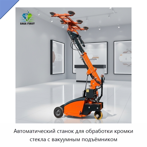Автоматический станок для обработки кромки стекла с вакуумным подъёмником
