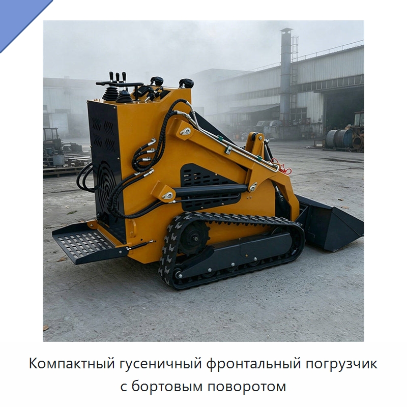 Компактный гусеничный фронтальный погрузчик с бортовым поворотом — Землеройная техника