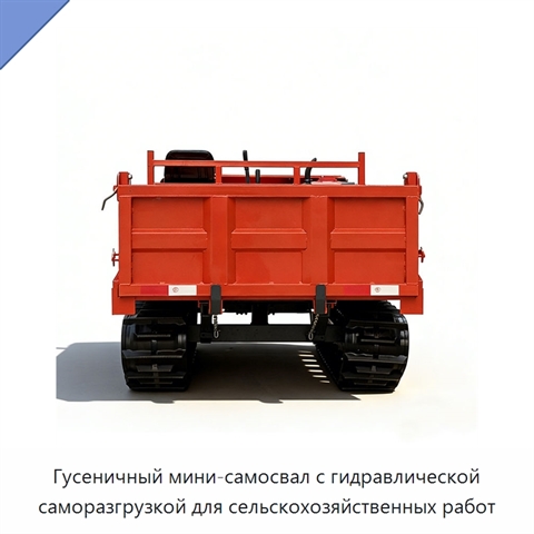 Гусеничный мини-самосвал с гидравлической саморазгрузкой для сельскохозяйственных работ