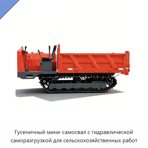 Гусеничный мини-самосвал с гидравлической саморазгрузкой для сельскохозяйственных работ