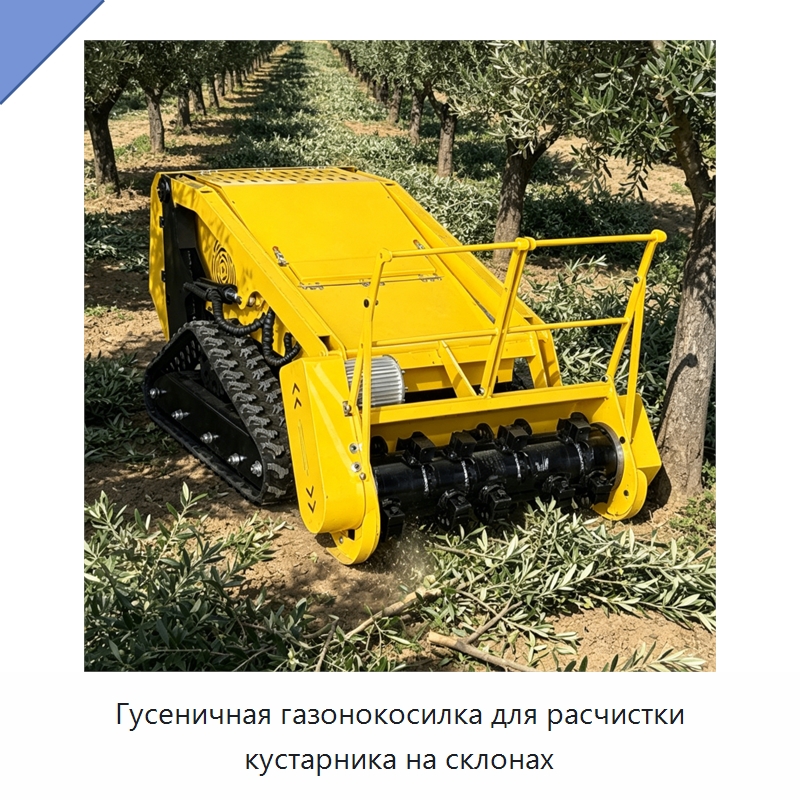 Гусеничная газонокосилка для расчистки кустарника на склонах — Газонокосилки