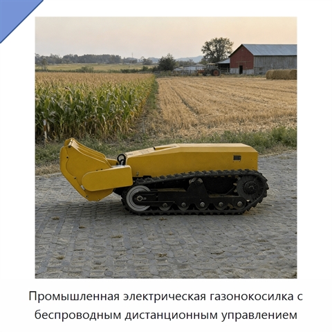 Промышленная электрическая газонокосилка с беспроводным дистанционным управлением