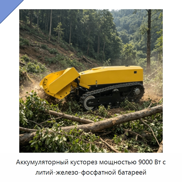 Аккумуляторный кусторез мощностью 9000 Вт с литий-железо-фосфатной батареей — Газонокосилки