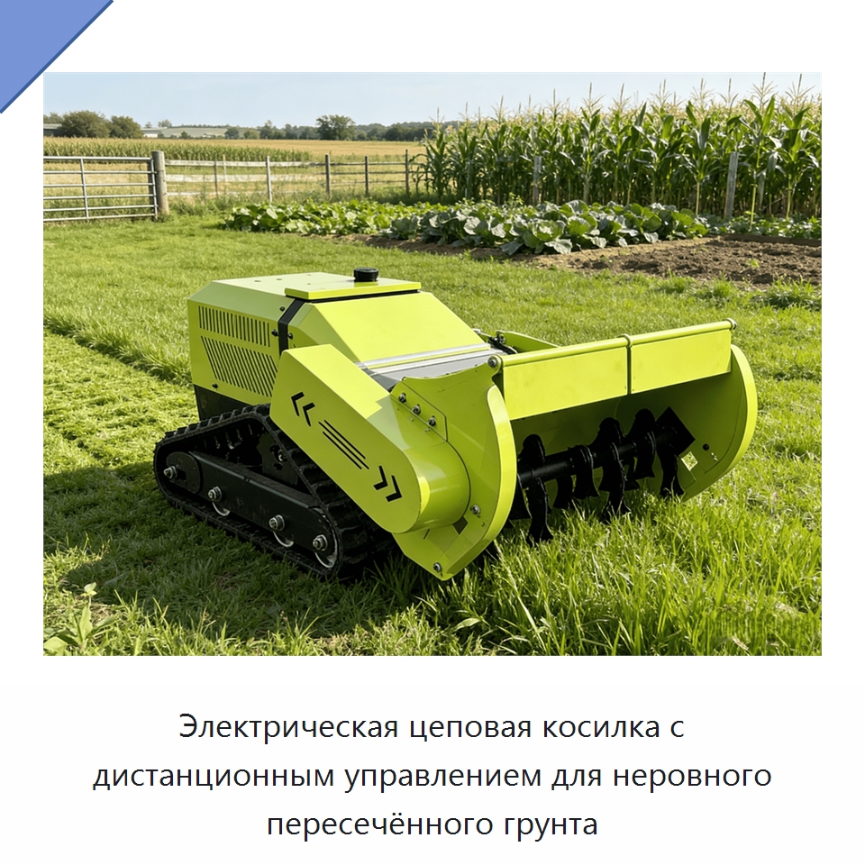 Электрическая цеповая косилка с дистанционным управлением для неровного пересечённого грунта — Газонокосилки