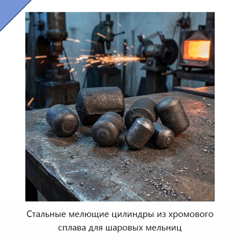 Стальные мелющие цилиндры из хромового сплава для шаровых мельниц