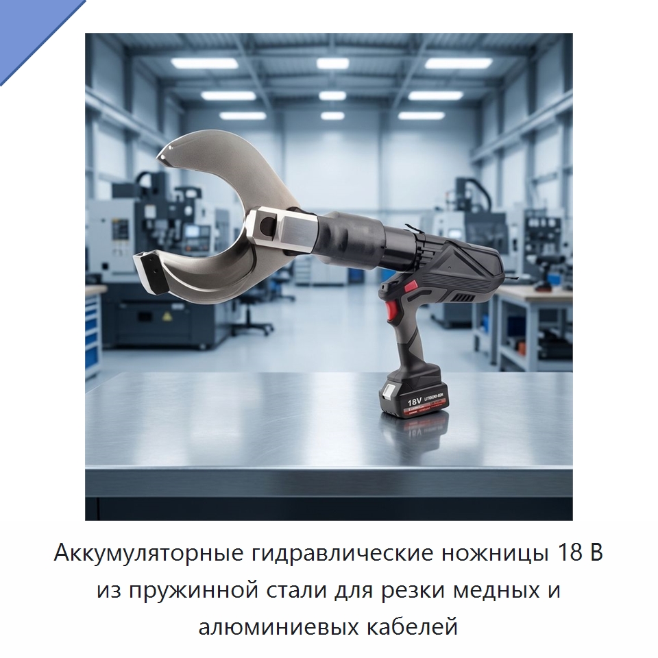 Аккумуляторные гидравлические ножницы 18 В из пружинной стали для резки медных и алюминиевых кабелей — Специальный гидравлический инструмент