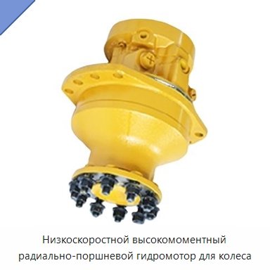 Низкоскоростной высокомоментный радиально-поршневой гидромотор для колеса — Гидромоторы