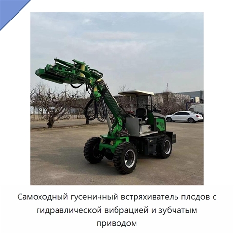 Самоходный гусеничный встряхиватель плодов с гидравлической вибрацией и зубчатым приводом