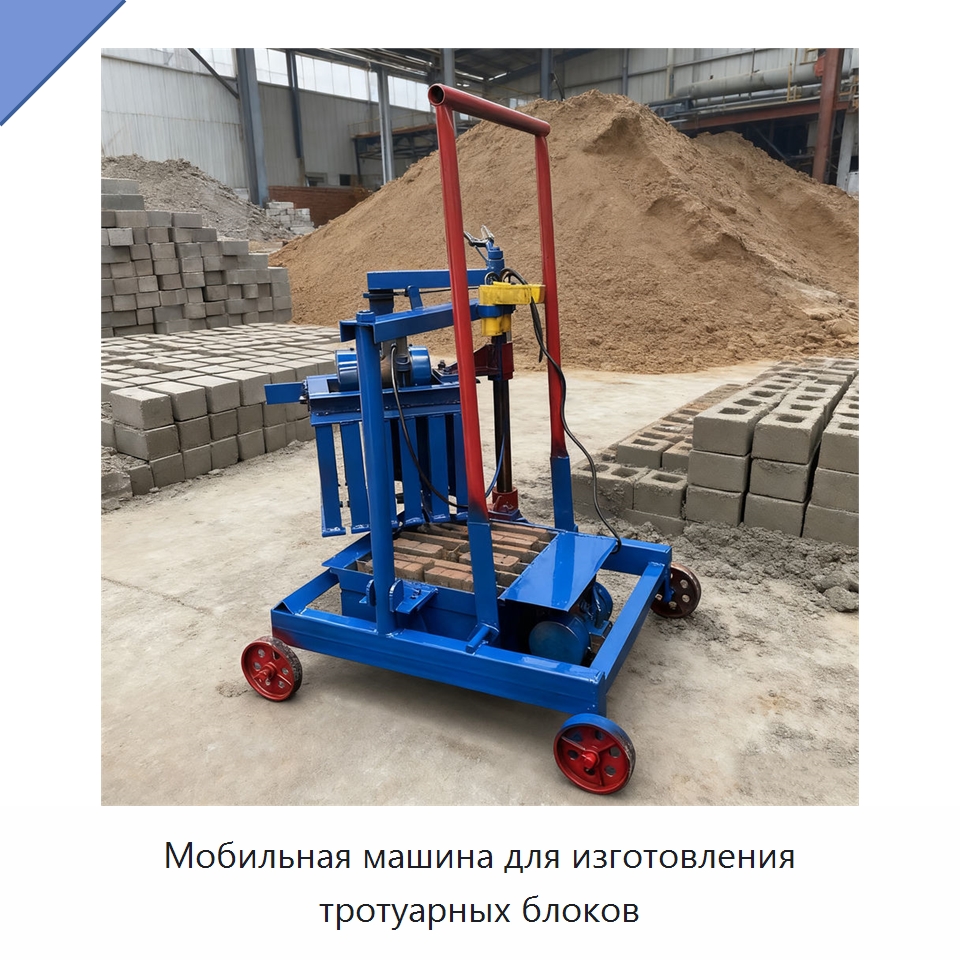 Мобильная машина для изготовления тротуарных блоков