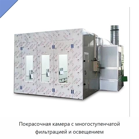 Покрасочная камера с многоступенчатой фильтрацией и освещением