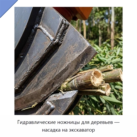 Гидравлические ножницы для деревьев — насадка на экскаватор