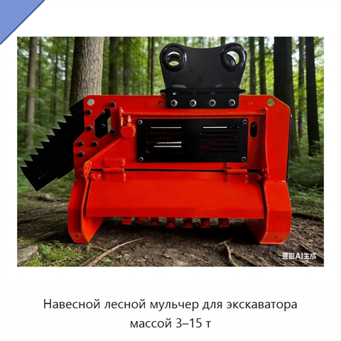 Навесной лесной мульчер для экскаватора массой 3–15 т