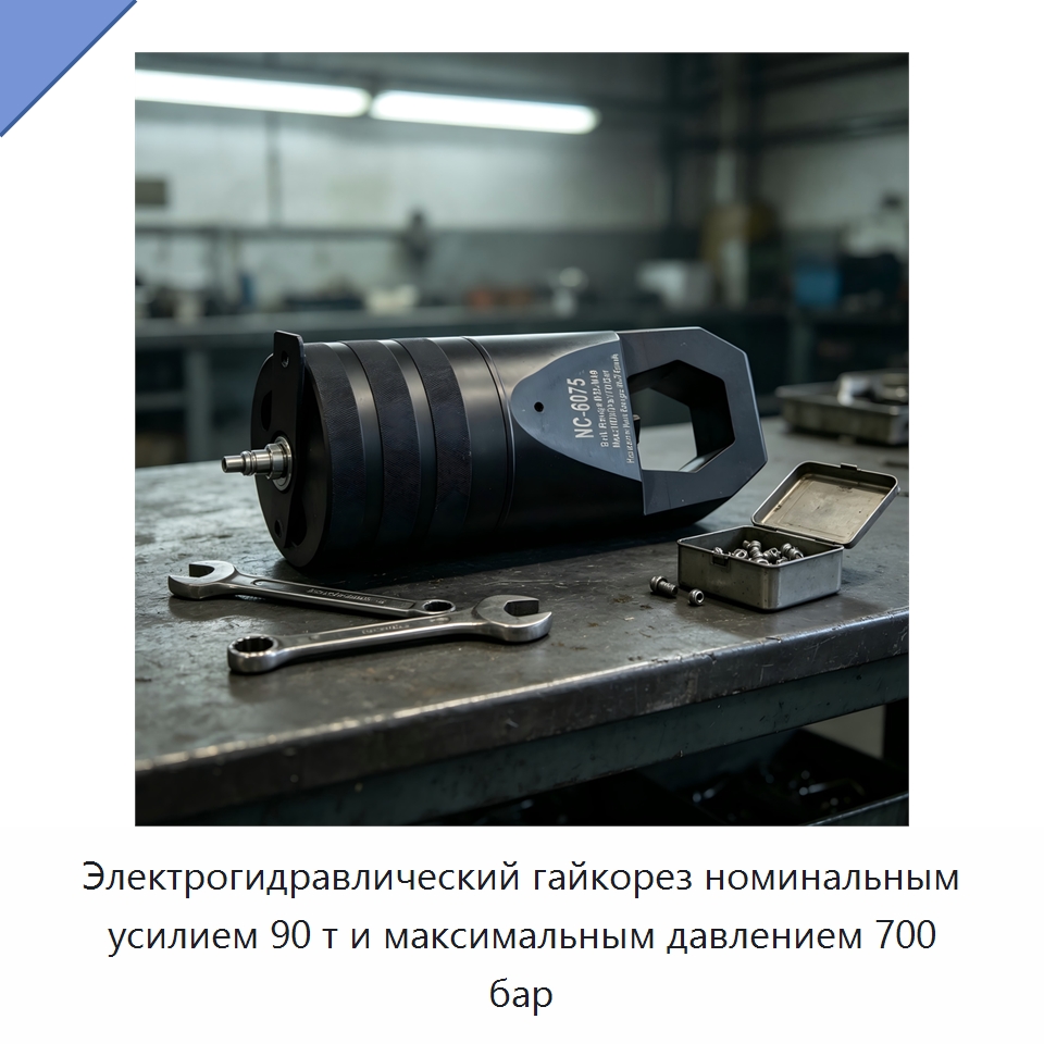Электрогидравлический гайкорез номинальным усилием 90 т и максимальным давлением 700 бар — Прочие гидравлические инструменты