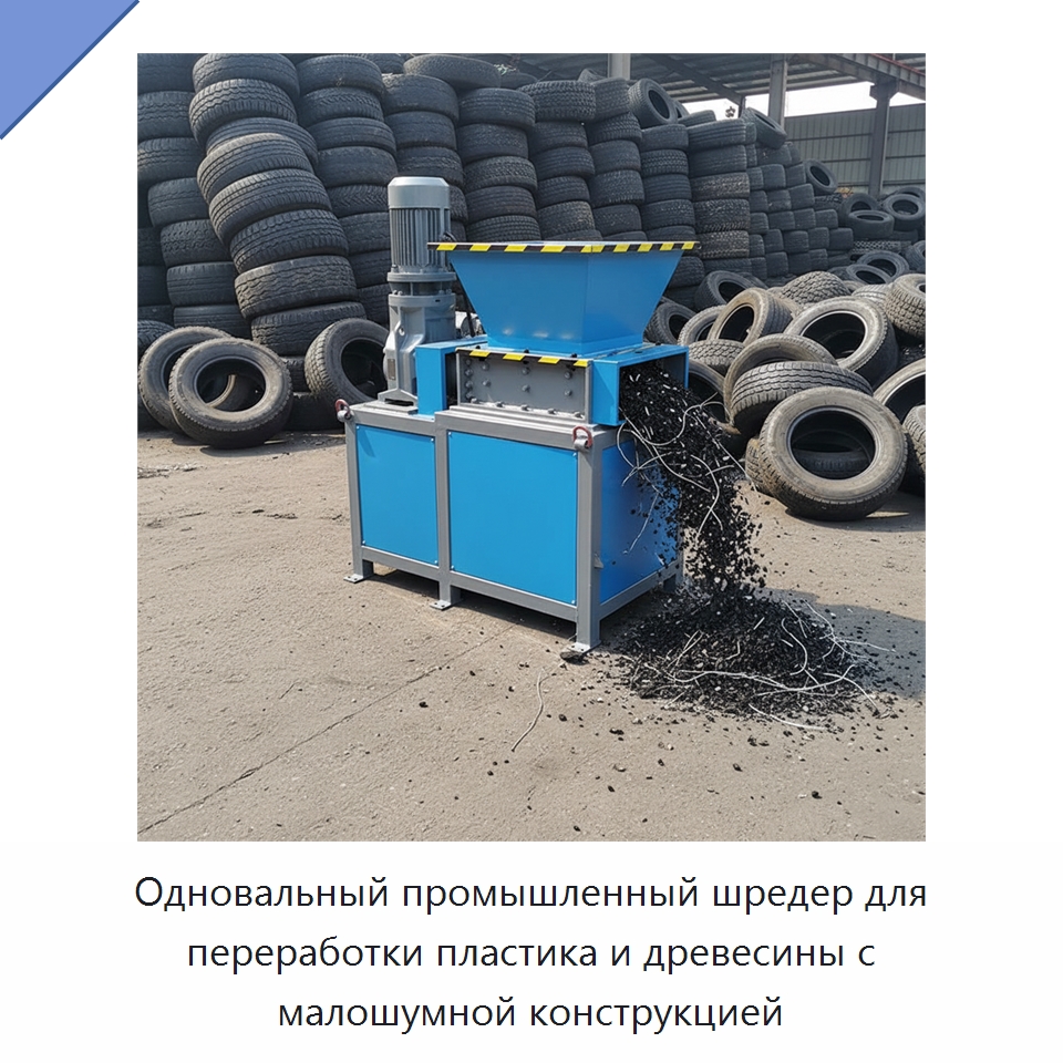 Одновальный промышленный шредер для переработки пластика и древесины с малошумной конструкцией — Оборудование для переработки пластиковых отходов