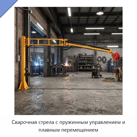 Сварочная стрела с пружинным управлением и плавным перемещением