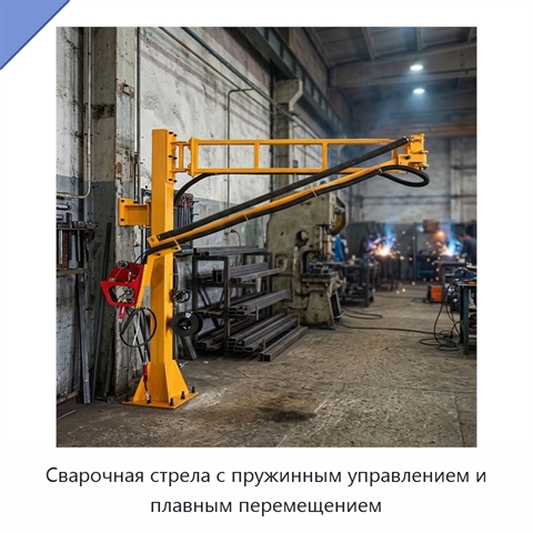 Сварочная стрела с пружинным управлением и плавным перемещением
