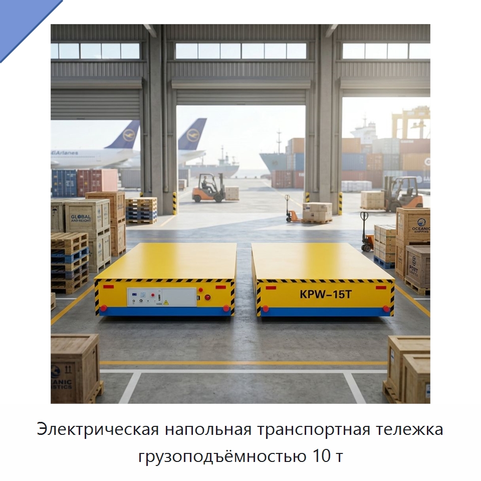 Электрическая напольная транспортная тележка грузоподъёмностью 10 т — Специальное подъемно-транспортное оборудование