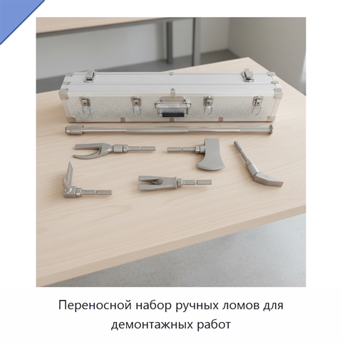 Переносной набор ручных ломов для демонтажных работ