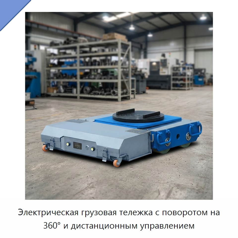 Электрическая грузовая тележка с поворотом на 360° и дистанционным управлением — Специальное подъемно-транспортное оборудование