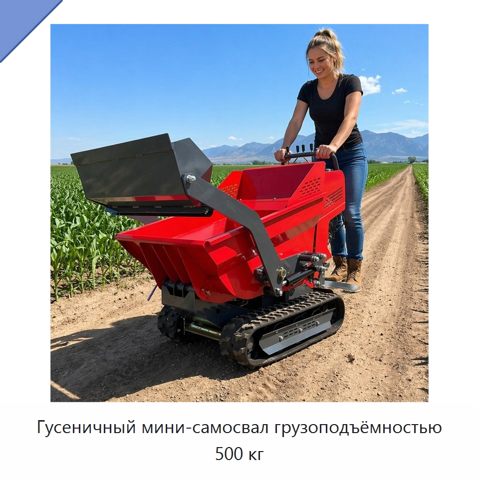 Гусеничный мини-самосвал грузоподъёмностью 500 кг — Землеройная техника